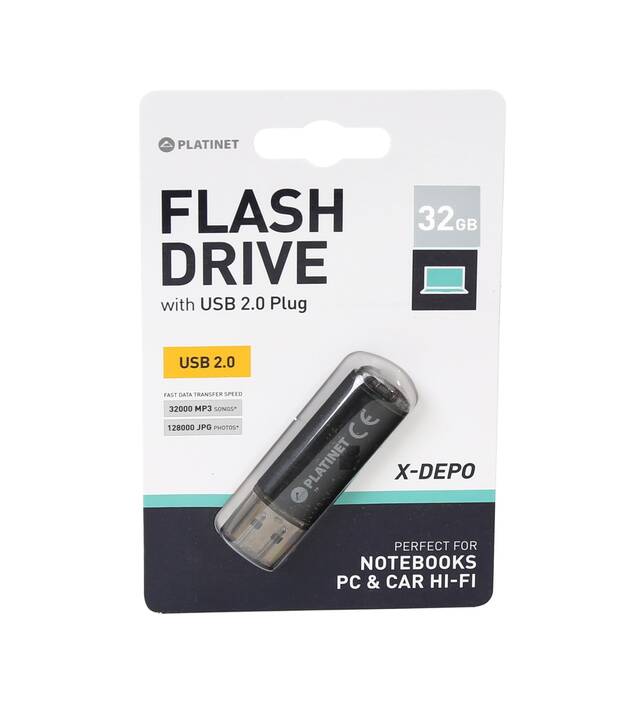 USB 32GB 2.0  CRNI 40621 PLATINET