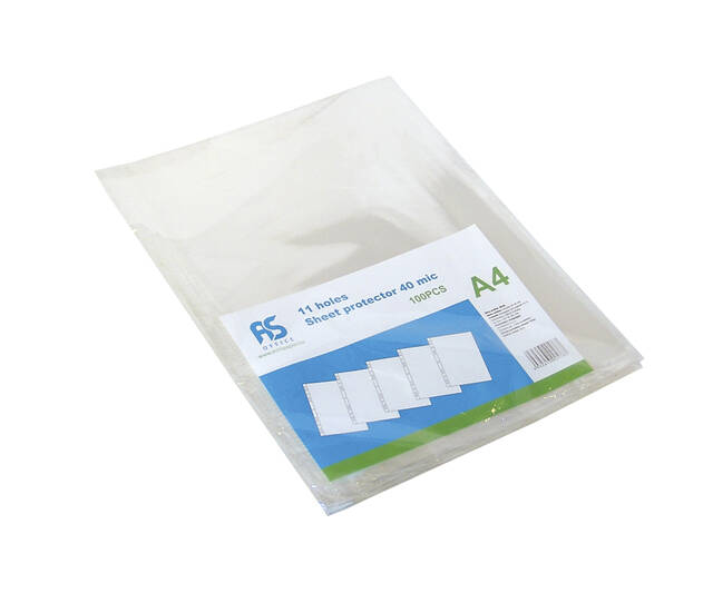 FASCIKLA PVC UR 40MIC A4 305X235MM 100/1 AS OFFICE
