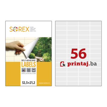 Samoljepljiva etiketa 52x21 mm