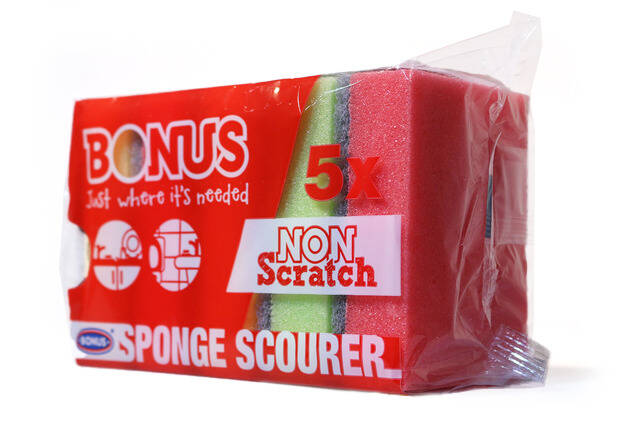 SPUŽVA ZA PRANJE SA ABRAZIVOM 5/1 BONUS.  5997844301033